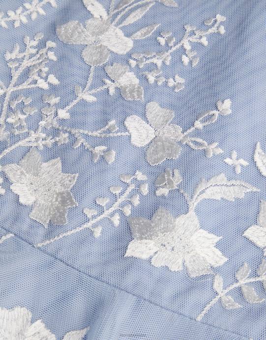 Monsoon بنت فستان حفلة من التول المطرز من إيمي D68H1569 ملابس أزرق