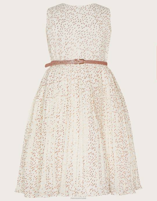 Monsoon بنت فستان مارلين مطوي D68H1574 ملابس عاج