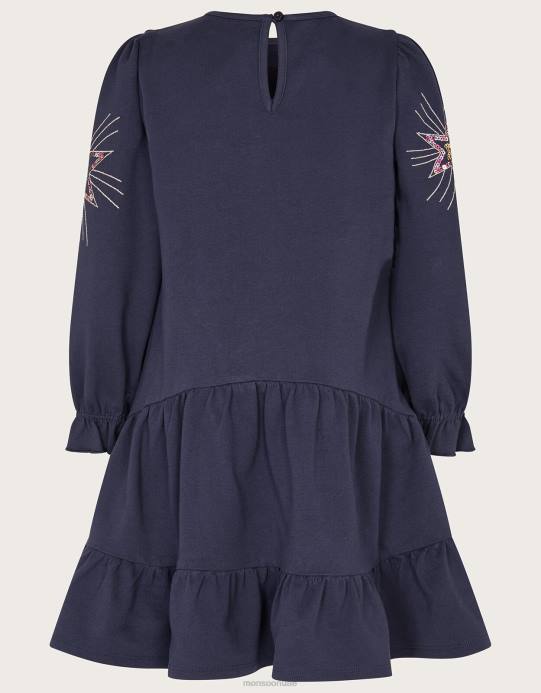 Monsoon بنت فستان عرق يونيكورن D68H1575 ملابس الأزرق الداكن)