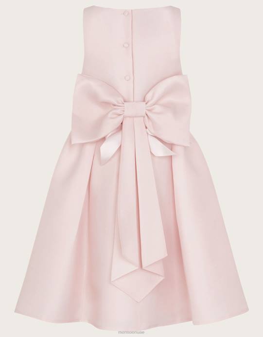 Monsoon بنت فستان وصيفات العروس من نسيج قطني طويل من هولي دوقة D68H1577 ملابس لون القرنفل