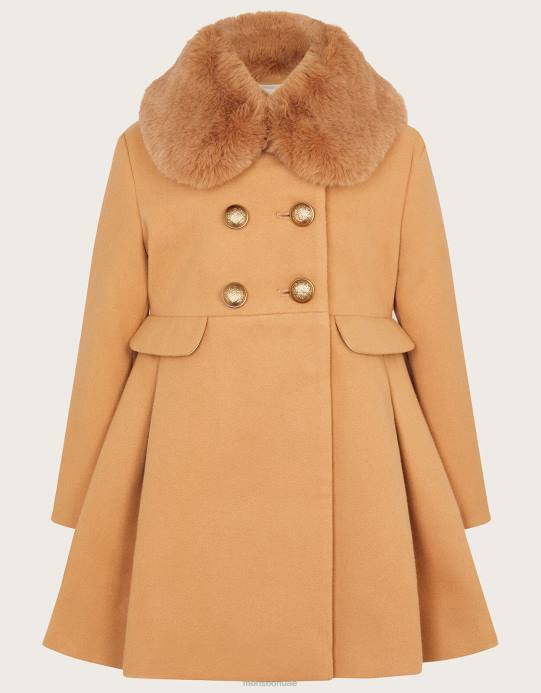 Monsoon بنت معطف بجيب مزدوج الصدر D68H1581 ملابس جمل