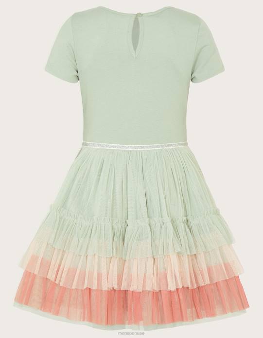 Monsoon بنت فستان زهرة الديسكو D68H1590 ملابس الأخضر (حكيم)
