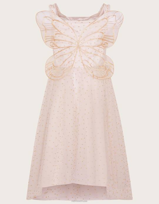 Monsoon بنت أرض العجائب فستان أجنحة الفراشة D68H1596 ملابس لون القرنفل