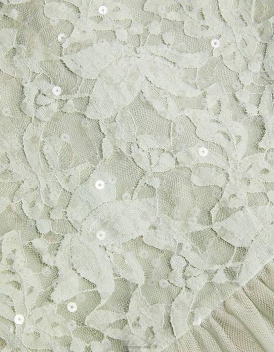 Monsoon بنت فستان تروث ماكسي مزين بالدانتيل D68H1597 ملابس أخضر