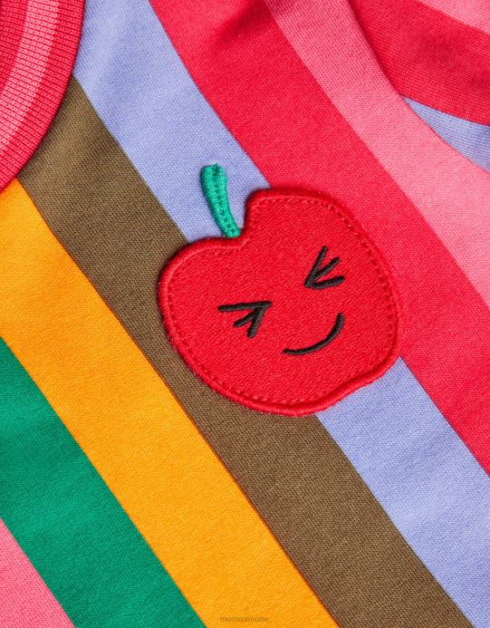 Monsoon بنت فستان جيرسي مخطط D68H1598 ملابس متعدد