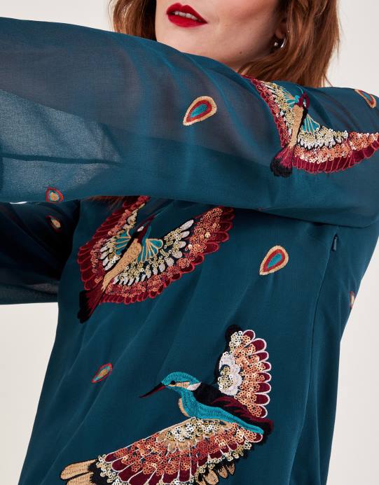 Monsoon نحيف فستان تونيك مزين من بايلي D68H15 ملابس بط نهري صغير