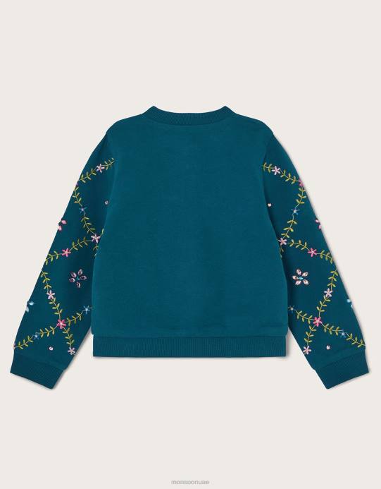 Monsoon بنت سترة بومبر مزينة بالجواهر D68H1603 ملابس بط نهري صغير