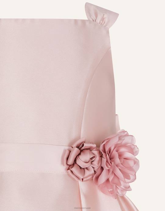 Monsoon بنت فستان وصيفات العروس من نسيج قطني طويل من أودري دوقة D68H1607 ملابس لون القرنفل