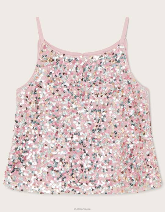 Monsoon بنت تروث ديسكو ترتر علوي D68H1608 ملابس لون القرنفل