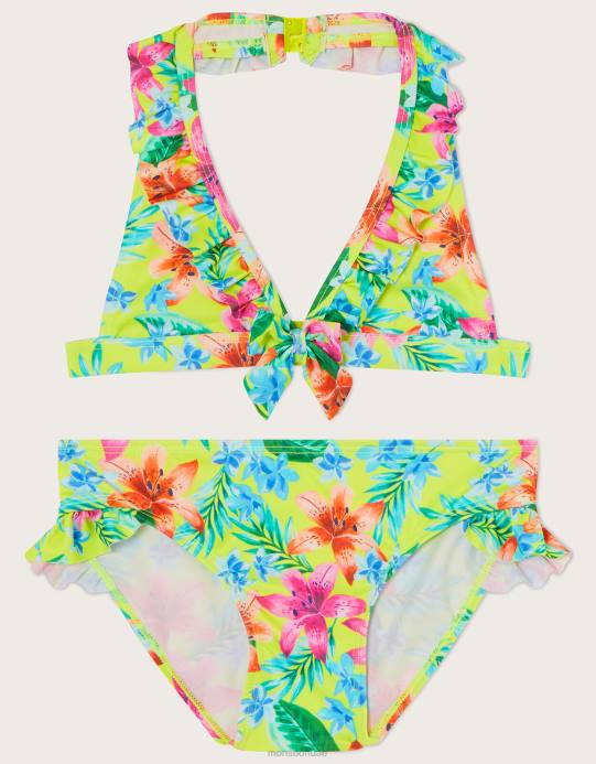 Monsoon بنت مجموعة بيكيني مثلثة استوائية D68H1615 ملابس الأخضر (الجير)