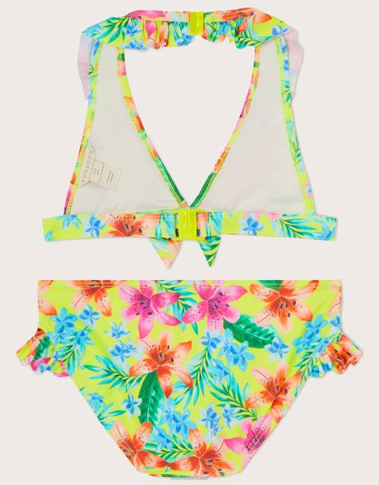 Monsoon بنت مجموعة بيكيني مثلثة استوائية D68H1615 ملابس الأخضر (الجير)