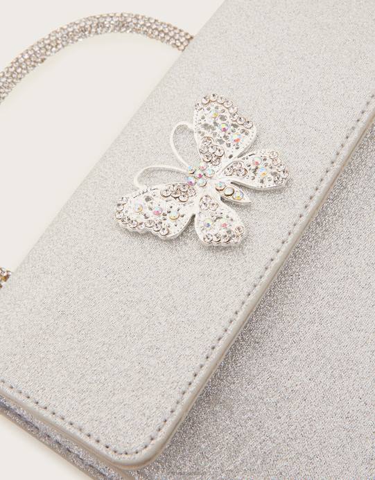 Monsoon بنت حقيبة بمقبض علوي على شكل فراشة جوهرة D68H1622 ملحق حار