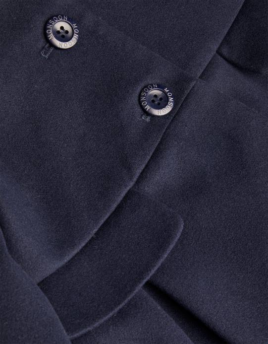 Monsoon بنت طوق مقنعين معطف D68H1624 ملابس الأزرق الداكن)