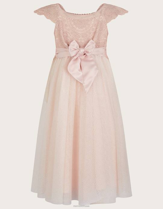 Monsoon بنت فستان استيلا D68H1641 ملابس لون القرنفل