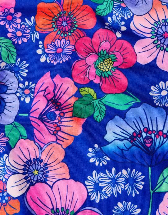 Monsoon بنت ملابس السباحة الأزهار الرجعية D68H1643 ملابس أزرق