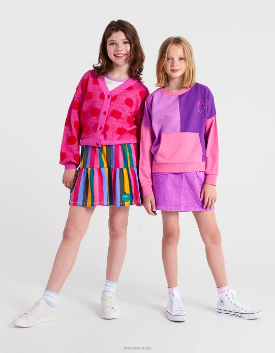 Monsoon أطفال كتلة العرق الأعلى D68H1644 ملابس لون القرنفل