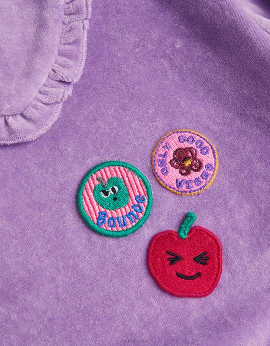 Monsoon أطفال أعلى طوق القطيفة D68H1650 ملابس أرجواني