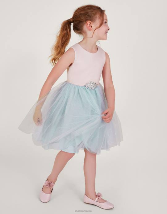 Monsoon بنت أرض فستان الصفصاف العجيب D68H1657 ملابس متعدد