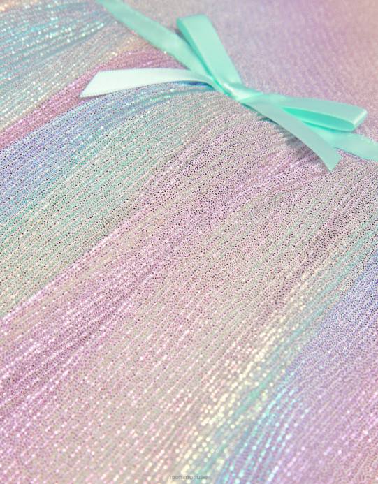 Monsoon بنت فستان ملفوف بألوان قوس قزح بليس D68H1664 ملابس متعدد