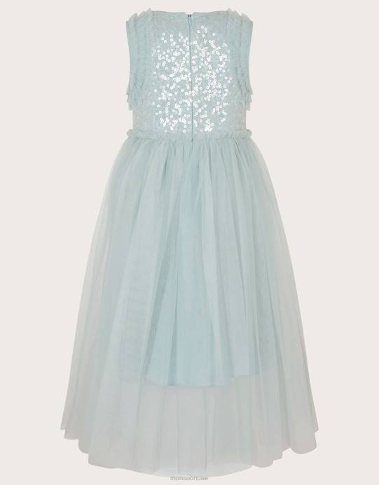 Monsoon بنت فستان كشكش من الترتر من بريسيلا D68H1671 ملابس أزرق