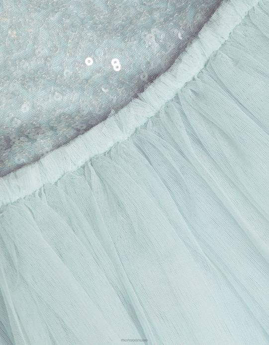 Monsoon بنت فستان كشكش من الترتر من بريسيلا D68H1671 ملابس أزرق