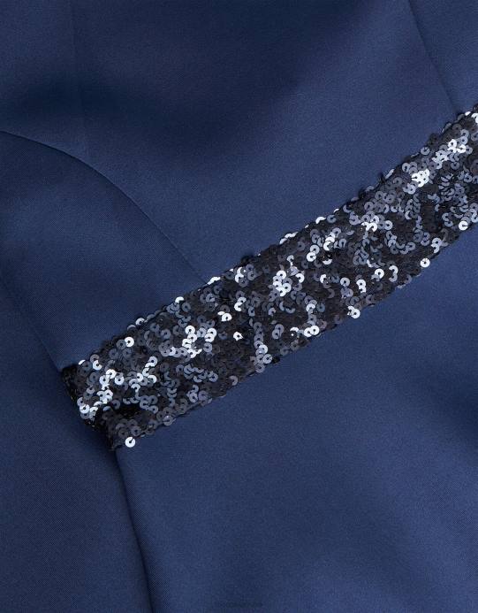 Monsoon بنت فستان حفلة موسيقية بالترتر سكوبا D68H1681 ملابس الأزرق الداكن)