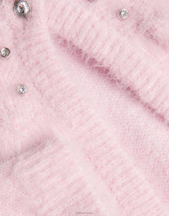 Monsoon بنت سترة بوليرو ذات ياقة جوهرة منفوشة D68H1692 ملابس لون القرنفل