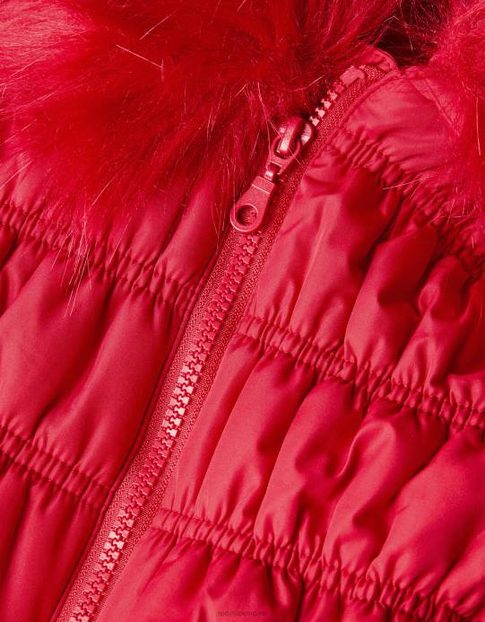 Monsoon بنت معطف مبطن من البافبول D68H1697 ملابس أحمر