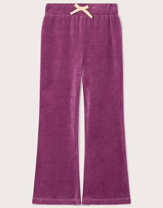 Monsoon بنت بنطال رياضي واسع من القطيفة الكونية D68H1700 ملابس أرجواني