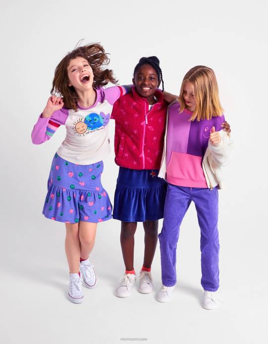 Monsoon بنت تنورة القطيفة الكونية D68H1703 ملابس أزرق