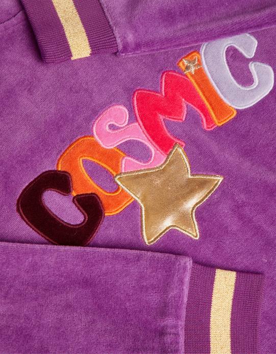 Monsoon بنت سترة بومبر من القطيفة الكونية D68H1704 ملابس أرجواني