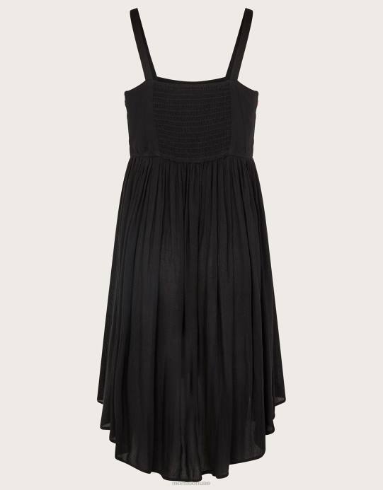 Monsoon بنت فستان كروشيه D68H1707 ملابس أسود