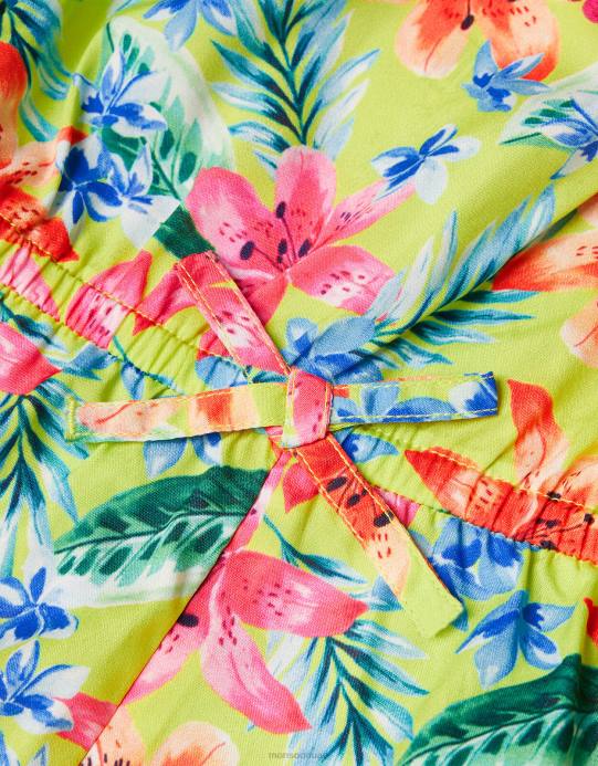 Monsoon بنت بدلة لعب استوائية بكتف واحد D68H1717 ملابس الأخضر (الجير)