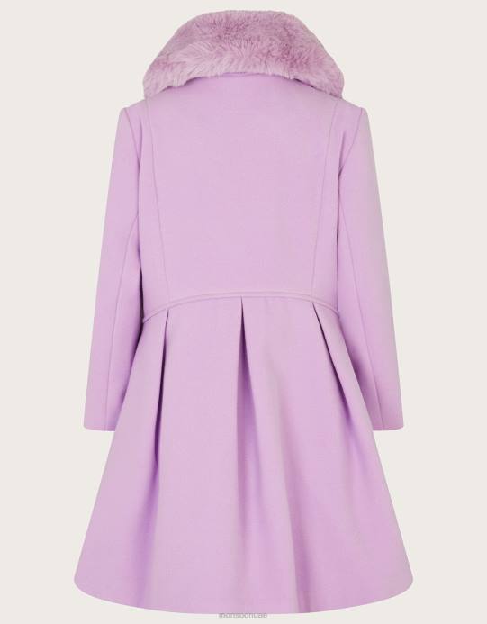 Monsoon بنت معطف ذكي بتنورة مزدوجة الصدر D68H1722 ملابس الأرجواني (أرجواني)