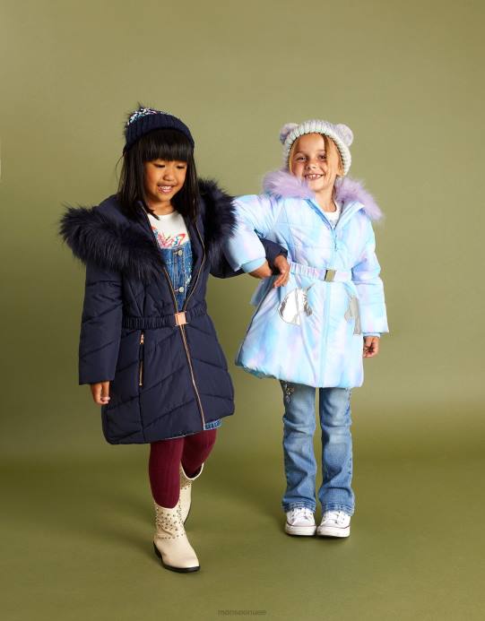 Monsoon بنت معطف مبطن بألوان مائية يونيكورن D68H1729 ملابس عاج