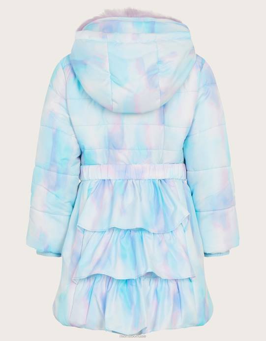 Monsoon بنت معطف مبطن بألوان مائية يونيكورن D68H1729 ملابس عاج