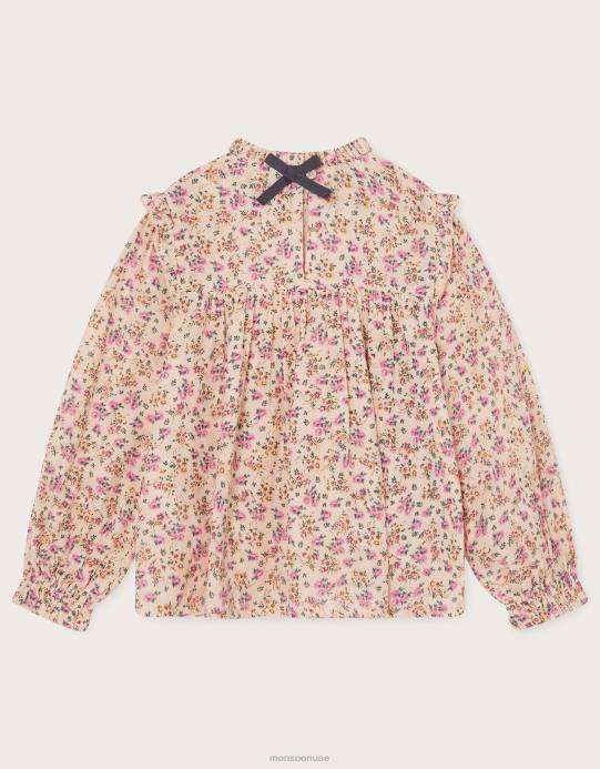 Monsoon بنت بوتيك ديتا ديتسي بلوزة D68H1732 ملابس عاج