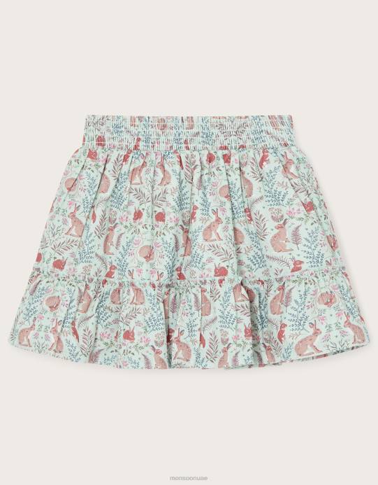 Monsoon بنت تنورة الأرنب بالتعاون مع الصندوق العالمي للطبيعة والمملكة المتحدة D68H1750 ملابس أخضر