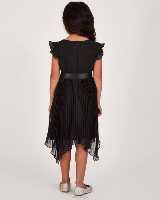 Monsoon بنت فستان روبينا بكسرات D68H1751 ملابس أسود