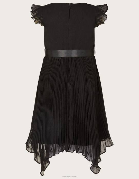 Monsoon بنت فستان روبينا بكسرات D68H1751 ملابس أسود