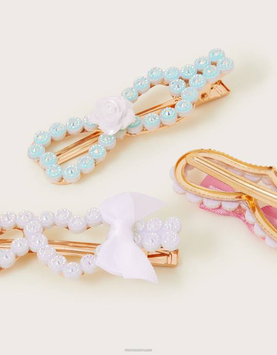 Monsoon بنت مجموعة مقاطع انبهار رائعة من ثلاثة D68H1755 ملحق أنيق