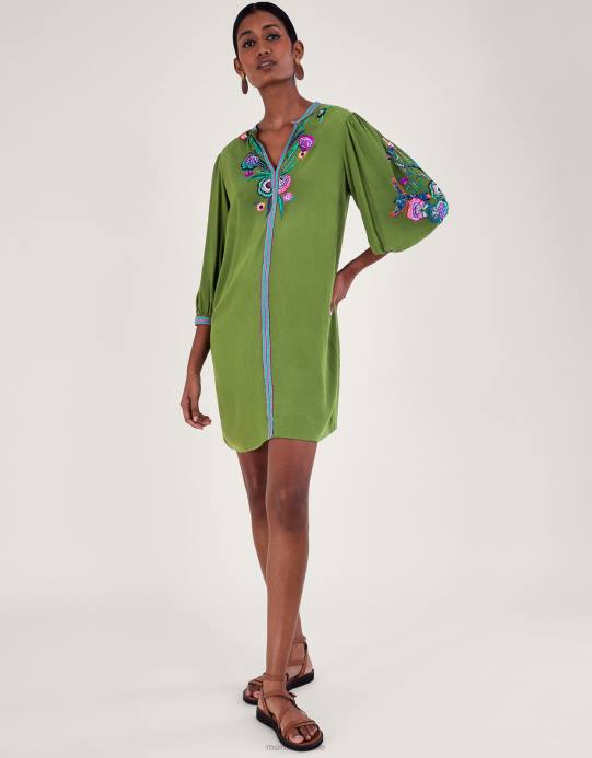 Monsoon نحيف سترة مطرزة على شكل طائر كايتلين D68H176 ملابس أخضر