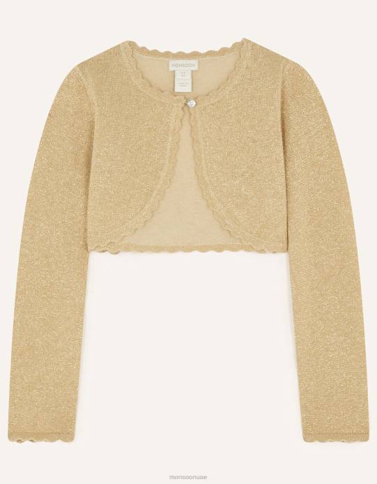 Monsoon بنت نيامه سترة D68H1767 ملابس ذهب