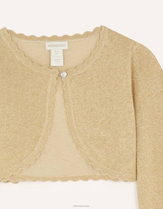 Monsoon بنت نيامه سترة D68H1767 ملابس ذهب