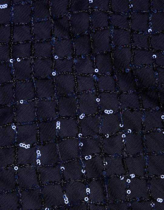 Monsoon بنت رفرفة الأكمام الترتر أعلى D68H1771 ملابس الأزرق الداكن)