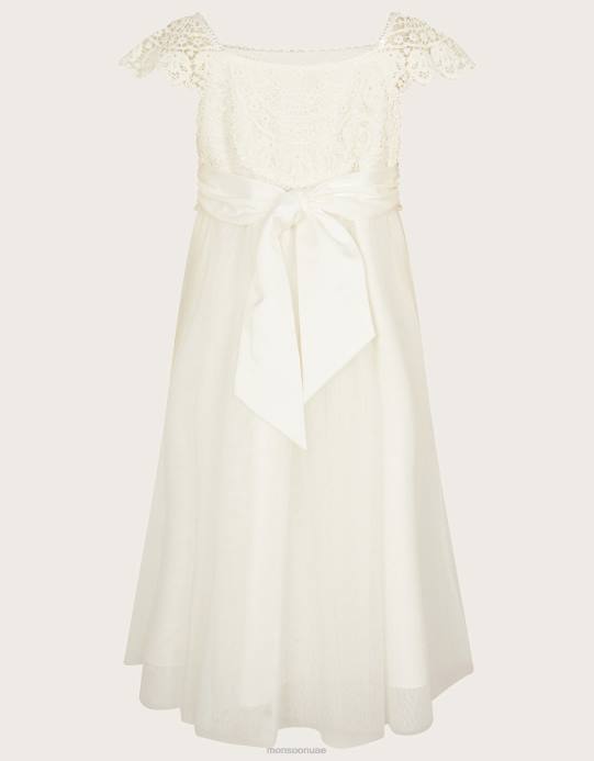 Monsoon بنت فستان استيلا D68H1772 ملابس عاج