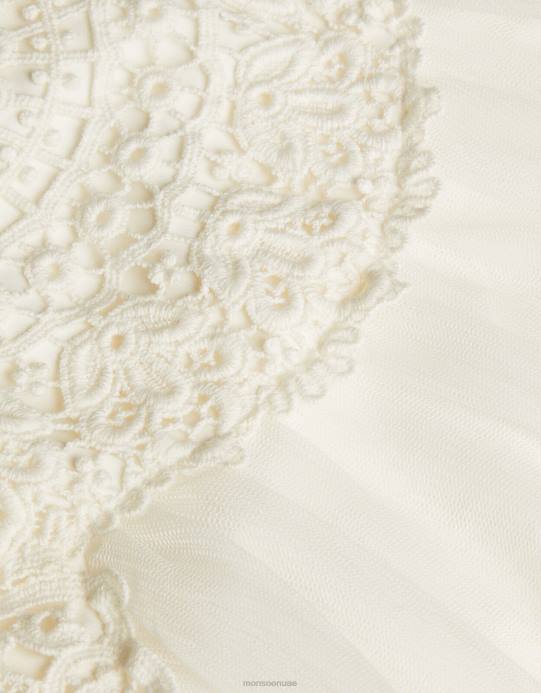 Monsoon بنت فستان استيلا D68H1772 ملابس عاج