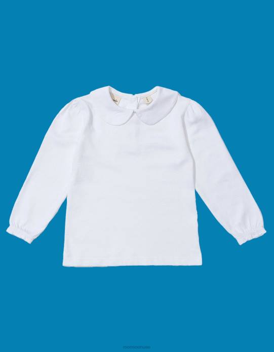 Monsoon أطفال دنغري منقط بياقة بيتر بان D68H1779 ملابس أبيض