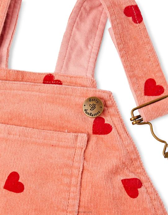 Monsoon أطفال دنغري منقط، دنغري بطبعة قلب D68H1780 ملابس لون القرنفل