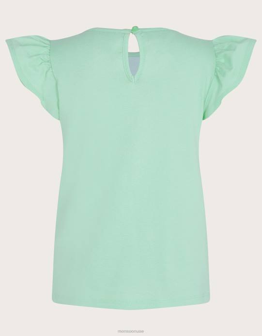 Monsoon بنت قمة يونيكورن الكروشيه D68H1790 ملابس أخضر